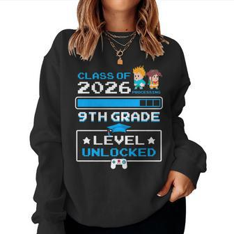 9Th Grade First Day Of School Class Of 2026 Cute Video Games Women Sweatshirt - Monsterry DE