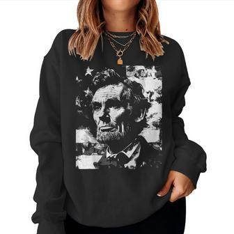 Abraham Lincoln History Teacher President 4Th Of July Women Sweatshirt - Seseable