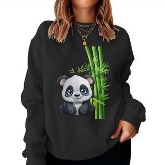 Adorable Graphic Panda Bear Boys Girls Panda Lover Women Sweatshirt - Thegiftio UK