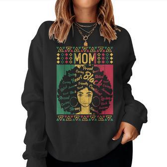 Afro African American Mom Black History Month Mother Women Sweatshirt - Monsterry