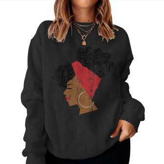 Afro Puff Vintage Natural Hair For Black Women Women Sweatshirt - Monsterry AU