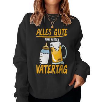 Alles Gute Zum Erstenatertag Beer Dad Baby Father Sweatshirt Frauen - Geschenkecke