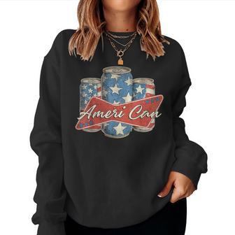 American Flag 4Th Of July Merica Drink Usa Women Sweatshirt - Monsterry CA