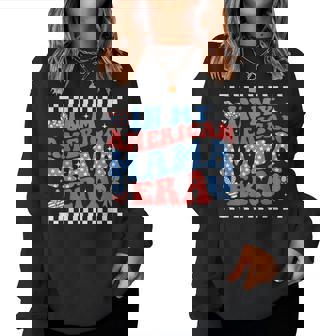 In My American Mama Era 4Th Of July Mom American Mama Women Sweatshirt | Mazezy