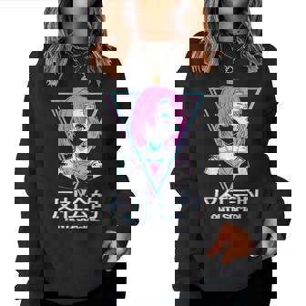 Antisocial Vaporwave Anime Girl Japanese Aesthetic Women Sweatshirt - Thegiftio