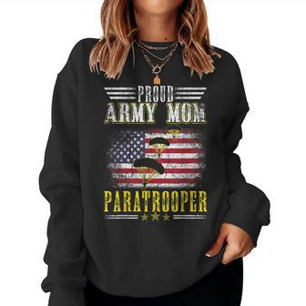 Army Paratrooper Proud Mom Airborne Usa Soldier Women Sweatshirt - Monsterry AU