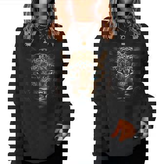 Arte De Mandala De Leopardo Leopardo Animal Sudadera Mujer - Regaloses