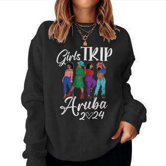 Aruba Girls Trip 2024 Birthday Squad Vacation Party Women Sweatshirt - Seseable