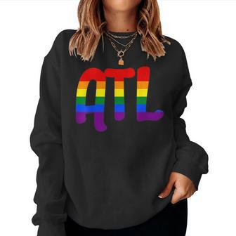 Atl Atlanta Gay Pride Rainbow Flag Women Sweatshirt - Monsterry CA