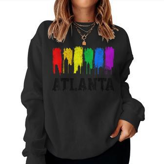 Atlanta Skyline Rainbow Atl Lgbtq Gay Pride Month Women Sweatshirt - Monsterry AU