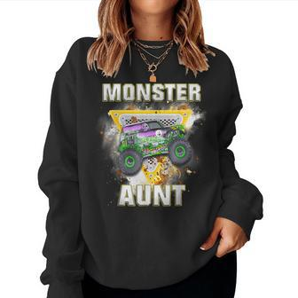 Aunt Monster Truck Are My Jam Truck Lovers Women Sweatshirt - Monsterry