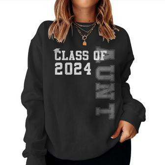 Auntie Senior 2024 Proud Aunt Of A Class Of 2024 Graduate Women Sweatshirt - Monsterry DE