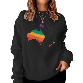 Australia Gay Pride Rainbow Lgbt Colors Flag Women Sweatshirt - Monsterry CA