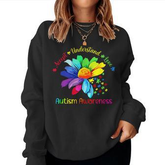 Autism Awareness Accept Understand Love Asd Sunflower Women Women Sweatshirt - Monsterry CA