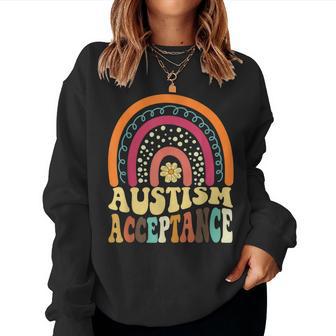 Autism Awareness Acceptance Rainbow Autism Women Sweatshirt - Thegiftio