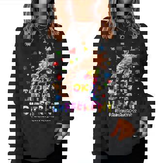 Autism Awareness Kid Its Ok To Be Different Giraffe Women Sweatshirt | Seseable UK