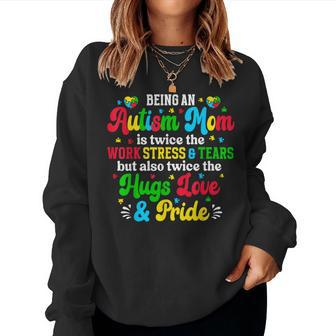 Being Autism Mom Autism Awareness Mama Of Autistic Boy Girl Women Sweatshirt - Monsterry