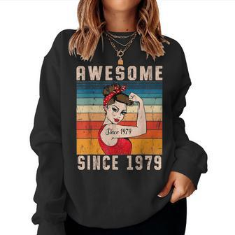 Awesome Since 1979 45Th Birthday 45 Year Old Women Sweatshirt - Monsterry DE