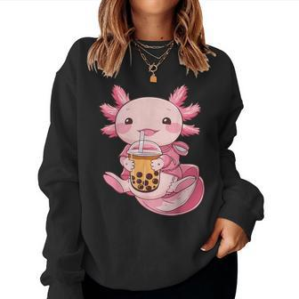 Axolotl Boba Tea Kawaii Cute Anime Lover Boy Kid Girls Women Sweatshirt - Thegiftio UK