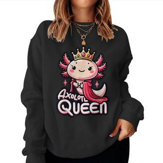 Axolotl Queen Girls Axolotl Lover Axolotl Women Sweatshirt - Seseable