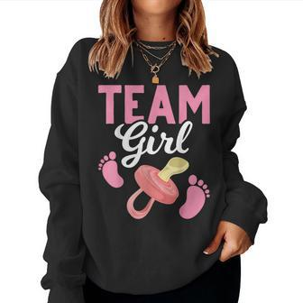 Baby Announcement Future Parents Team Girl Gender Reveal Women Sweatshirt - Thegiftio UK