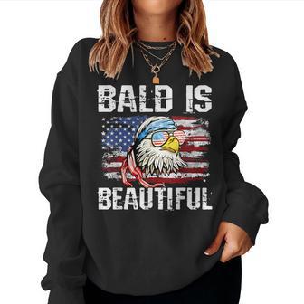 Bald Is Beautiful July 4Th Apparel American Women Women Sweatshirt - Thegiftio UK