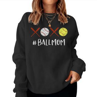 Ball Mom Softball Mom Baseball Mom Women Sweatshirt - Monsterry