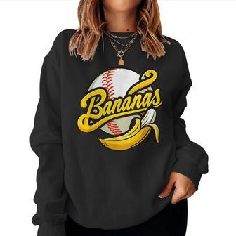 Banana Baseball Lover Cool Game For Kawaii Women Sweatshirt - Monsterry UK
