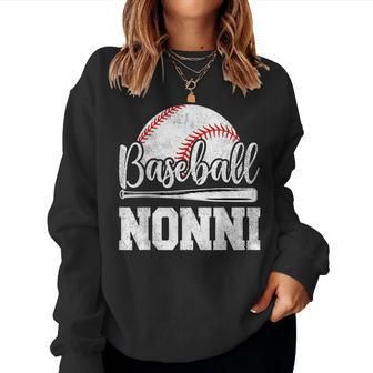 Baseball Nonni Baseball Player Game Day Mother's Day Women Sweatshirt | Mazezy