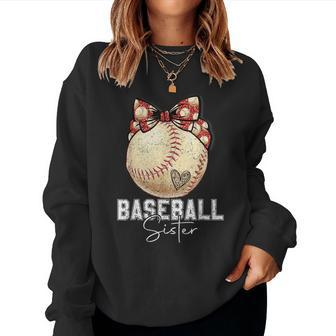 Baseball Sister Leopard Mother's Day Girls Womens Women Sweatshirt - Monsterry AU