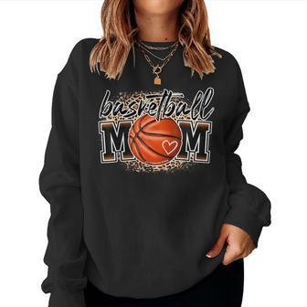 Basketball Mom Leopard Basketball Senior Mom 2023 Mother Day Women Sweatshirt - Seseable
