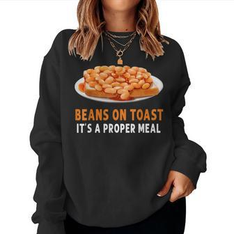 Beans On Toast Costume Idea For & British Food Dishes Women Sweatshirt - Monsterry DE
