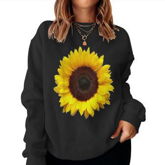 Beautiful Yellow Sunflower Sun Flower Blooms Women Sweatshirt - Monsterry DE