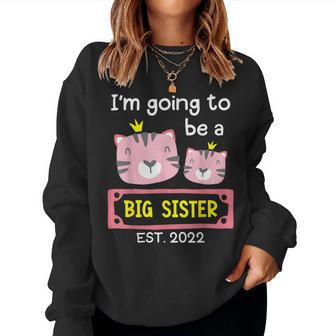 Become Big Sister 2022 Cute Tiger Women Sweatshirt - Monsterry CA