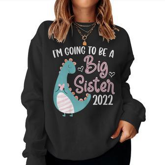 Become Big Sister 2022 Dinosaur Big Sis Women Sweatshirt - Monsterry UK