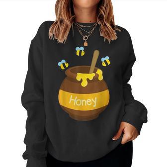 Bee Honey Buzzing Bee Beehive Pot Flying Beekeeping Women Sweatshirt - Thegiftio UK