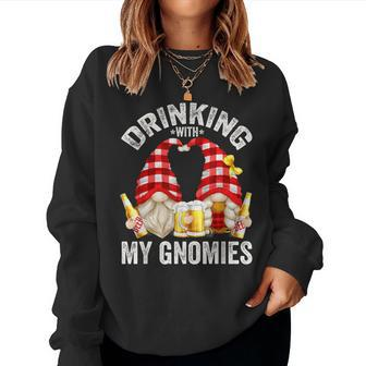 Beer Drinking With My Gnomies For Beer Gnomes Women Sweatshirt - Monsterry UK