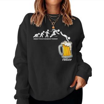 Beer Drinking Novelty Graphic Party For Beer Women Sweatshirt - Thegiftio UK