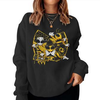 Bees Hip Hop Old School Rap Lover Women Sweatshirt | Mazezy
