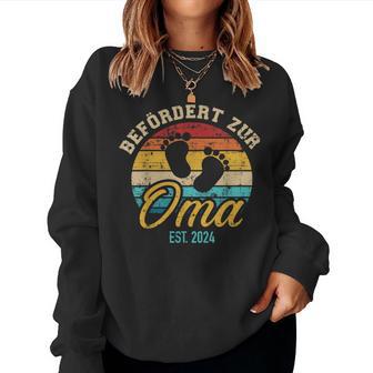 Befördert Zur Oma 2024Intage Retro Sweatshirt Frauen - Geschenkecke