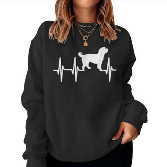 Bernedoodle Heartbeat Dog Mom Dad Pet Women Sweatshirt - Monsterry CA