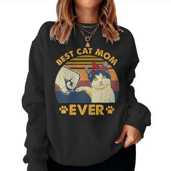 Best Cat Mom Ever Cute & Cat Mom Women Sweatshirt - Monsterry AU