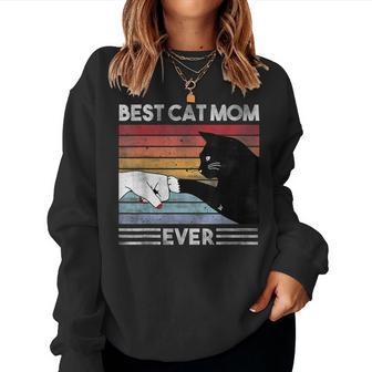 Best Cat Mom Ever Cat Girls Cat Women Sweatshirt - Seseable