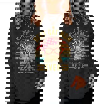 Best Cat Mom Everintage Retro 70S Bandana Rojo Gafas Sudadera Mujer - Regaloses