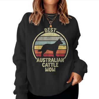 Best Dog Mother Mom Vintage Australian Cattle Dog Women Sweatshirt - Monsterry