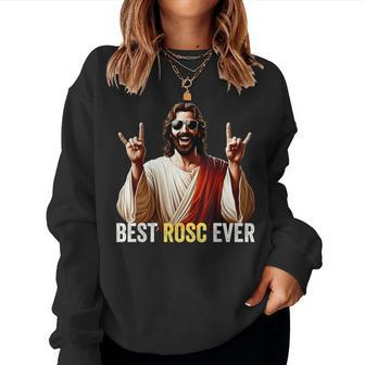 Best Rosc Ever Easter Nurse Doctor Surgeon Jesus Rock On Women Sweatshirt - Seseable
