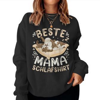 Beste Mama Schlaf Siamkatze Mit 2 Kätzchen Muttertag Sweatshirt Frauen - Geschenkecke