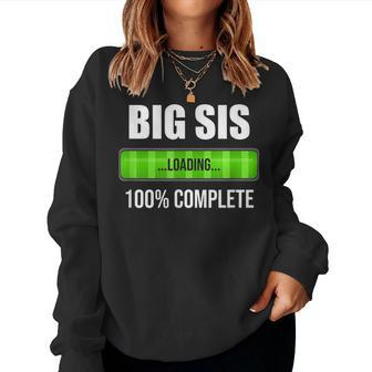 Big Sis Loading 100 Complete Become Big Sister Women Sweatshirt - Monsterry AU