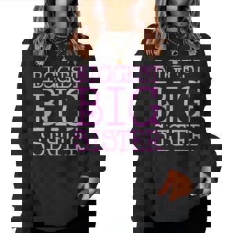 Biggest Big Sister Pink Hearts Big Sister To Be Cuello Sudadera Mujer - Regaloses