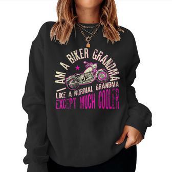 I Am A Biker Grandma Motorcyle Quote For Women Women Sweatshirt - Thegiftio UK